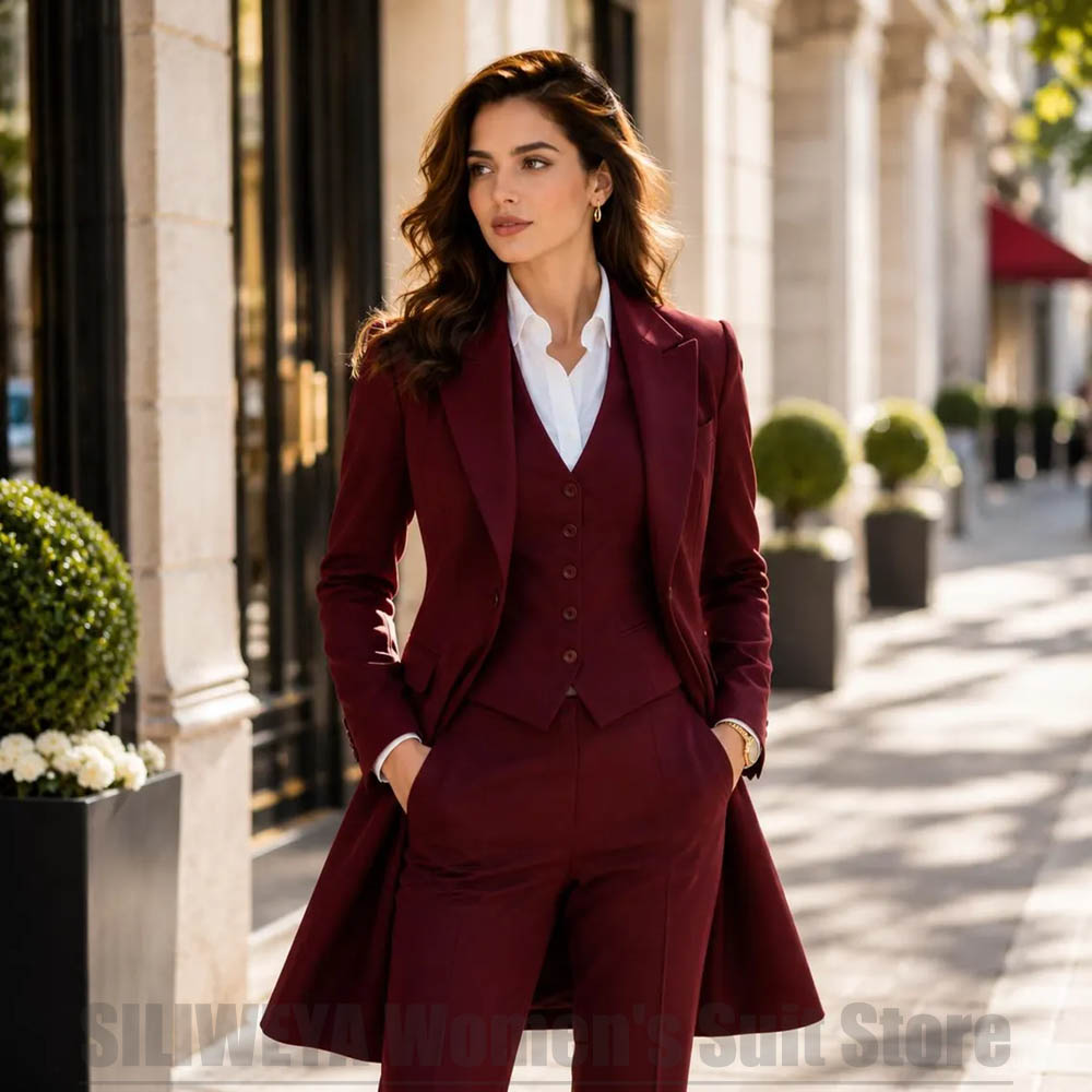Women Formal Wear Blazers - Modevrouwen 3-delig pak Elegant piek revers
