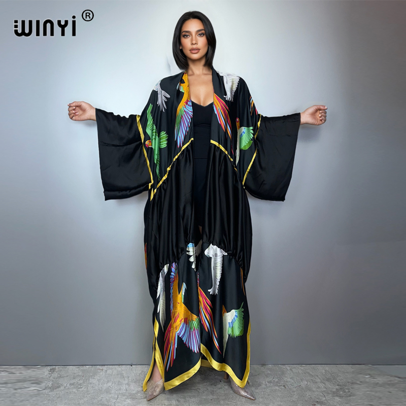 Young Women'S Formal Wear - WINYI print boho kimono maxi strandkleding