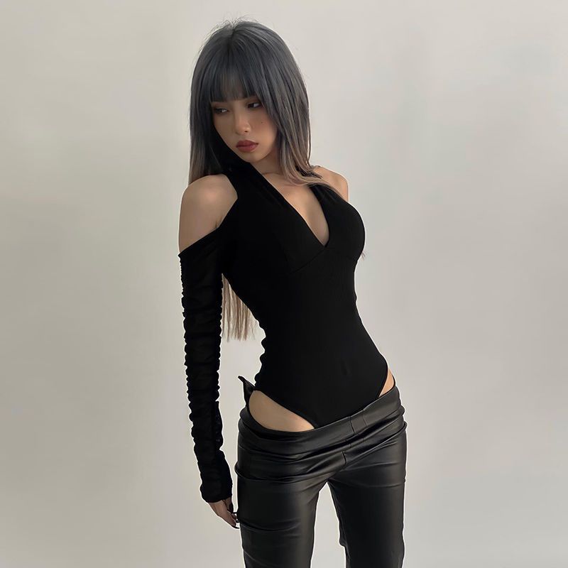 Women'S Formal Wear Jumpsuit - Dames sexy holle bodysuit met lange