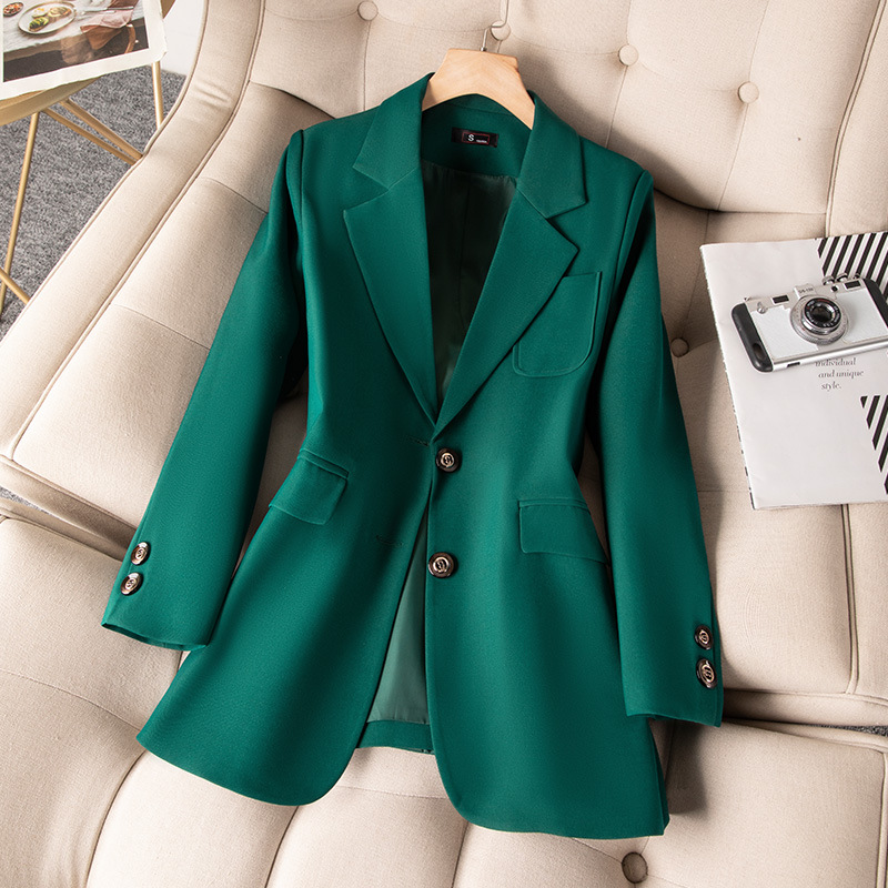Women'S Green Formal Wear - Blauw Zwart Groen Vrouwen Formele Blazer