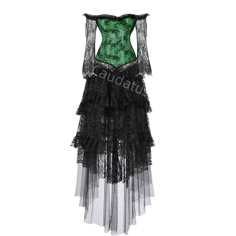 Korsetjurk Plus Size Lange Rok - Women'S Green Formal Wear recensie en prijs