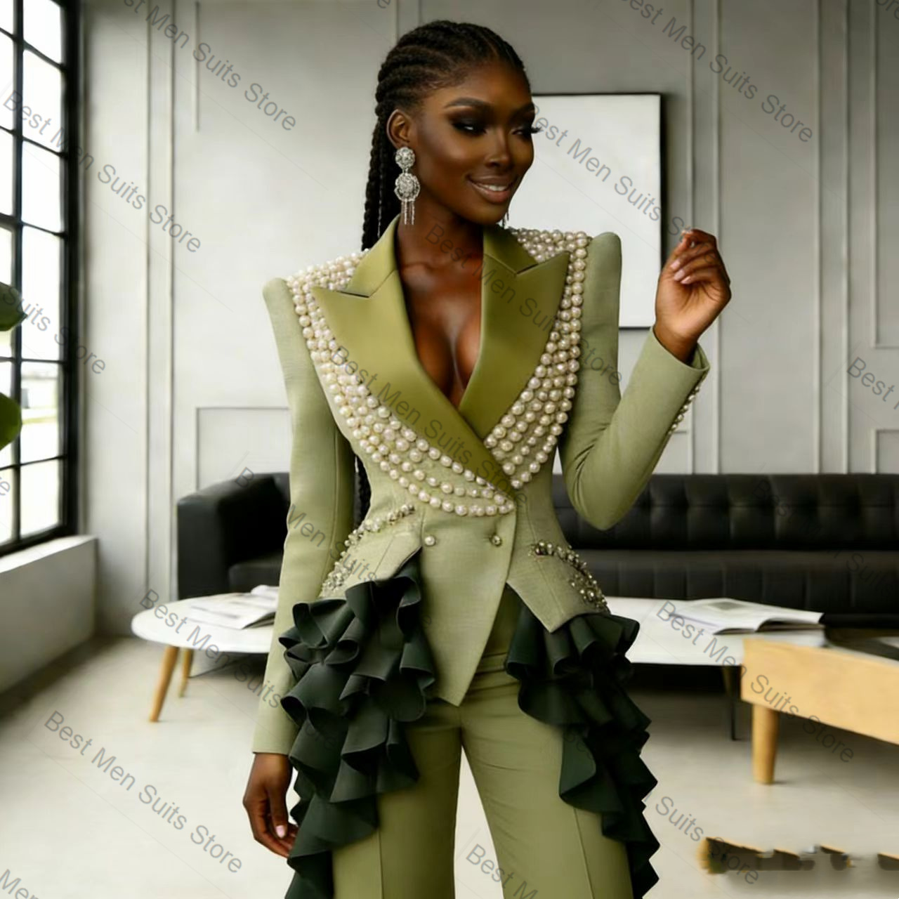 Parels Groene Damespak Set 2 S - Women'S Green Formal Wear recensie en prijs