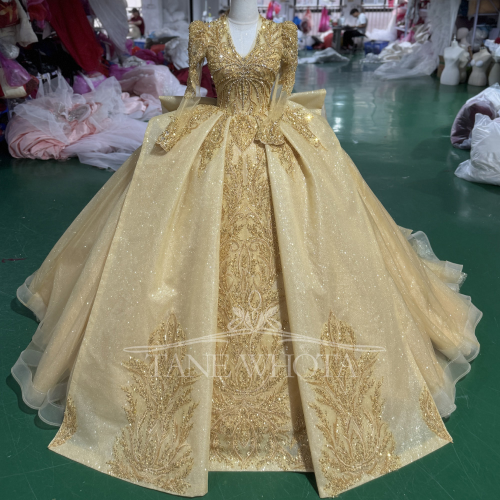Elegante avondjurk met V-hals  - Yellow Formal Wear Women recensie en prijs