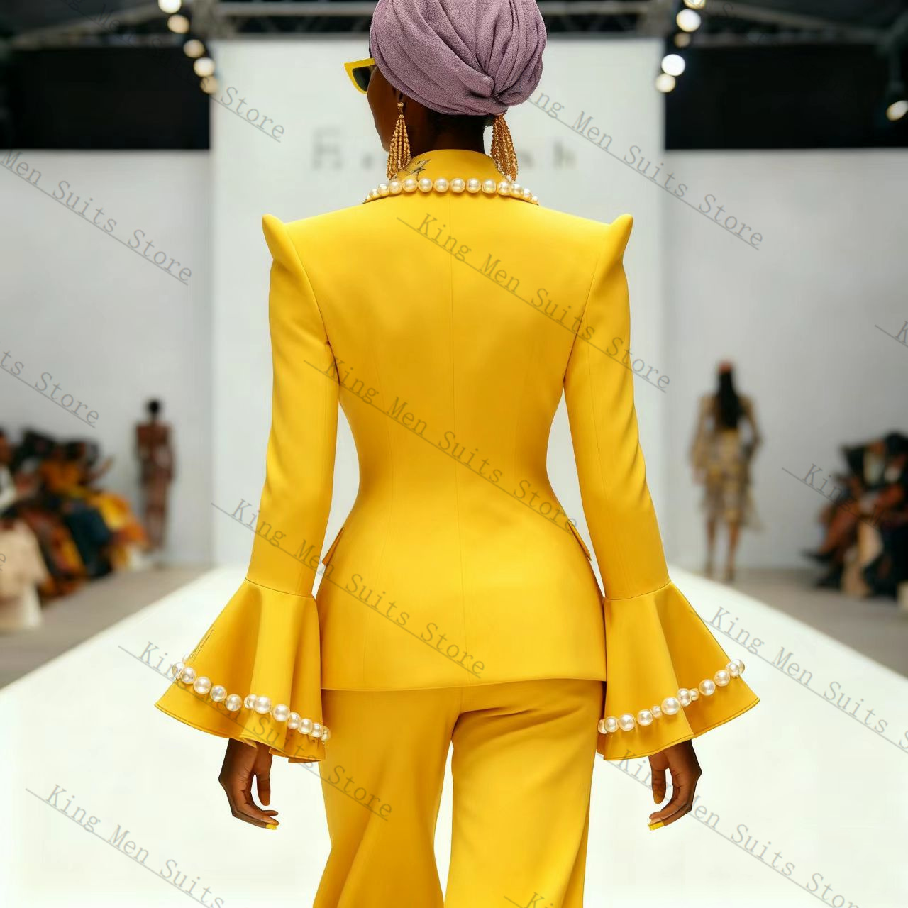 Parels Geel Vrouwen Pak Set 2  - Yellow Formal Wear Women recensie en prijs