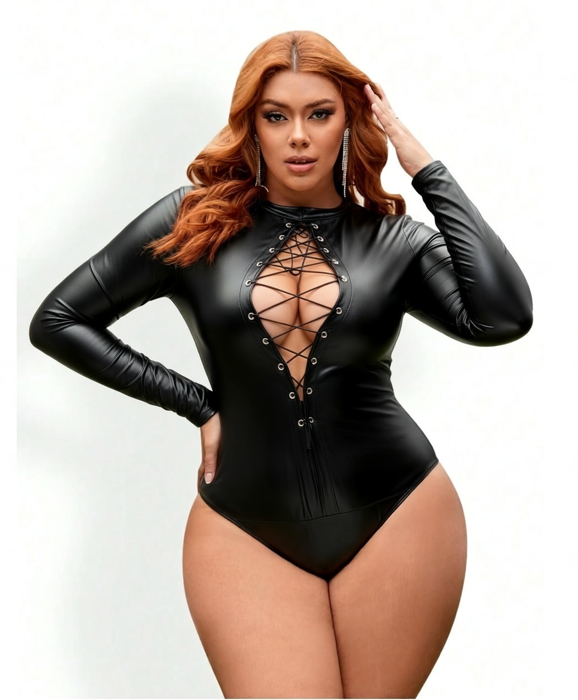 Plus size dames leren bodysuit - Women'S Formal Wear Jumpsuit recensie en prijs