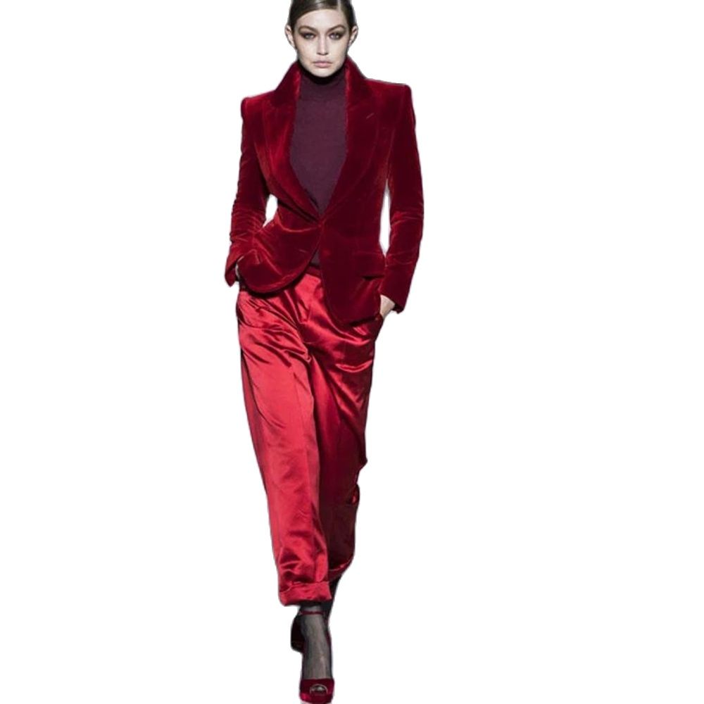 Vrouwen Broek Past Wijn Rode F - Women Formal Wear Blazers recensie en prijs