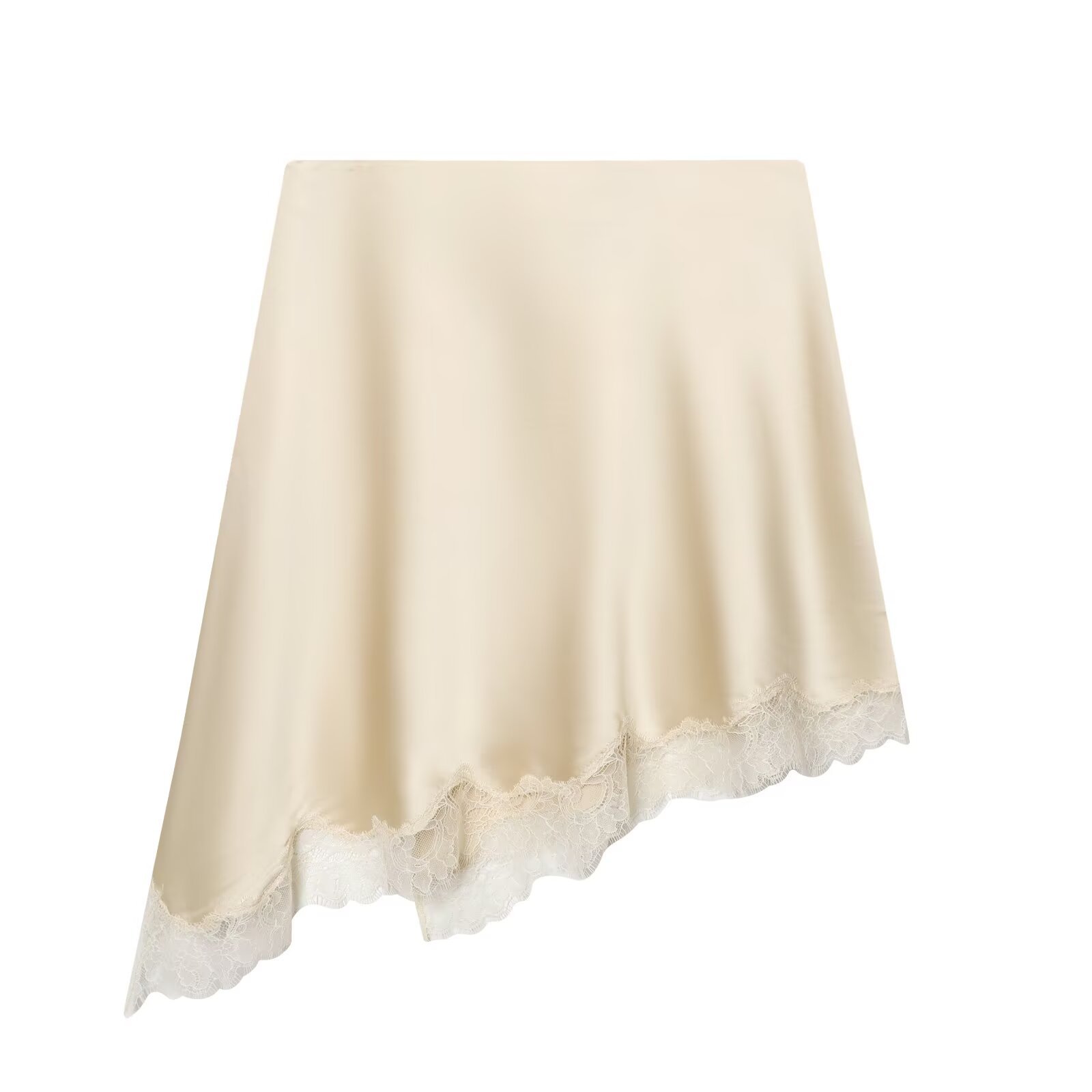Elegante satijnen rok met kant - Yellow Formal Wear Women recensie en prijs